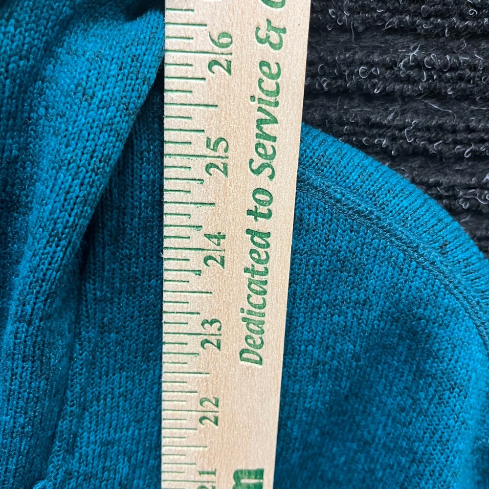 Stio Wilcox Fleece Hoodie Womens Small Teal Blue Heather Quarter Zip Pullover - Picture 7 of 7